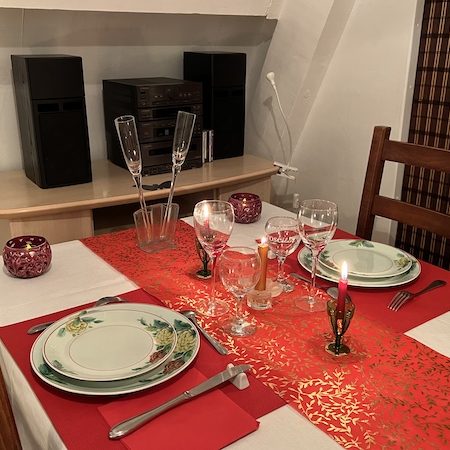 Table romantique avec bougies Table romantique bougies